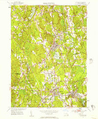 Holliston Massachusetts Historical topographic map, 1:24000 scale, 7.5 X 7.5 Minute, Year 1953