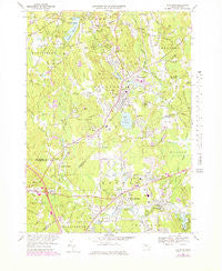 Holliston Massachusetts Historical topographic map, 1:25000 scale, 7.5 X 7.5 Minute, Year 1969