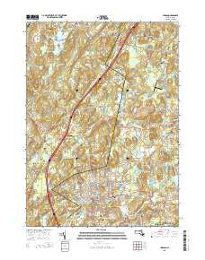 Hudson Massachusetts Current topographic map, 1:24000 scale, 7.5 X 7.5 Minute, Year 2015