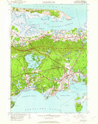 Hyannis Massachusetts Historical topographic map, 1:24000 scale, 7.5 X 7.5 Minute, Year 1950
