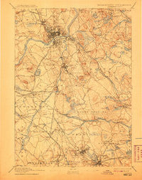 Lawrence Massachusetts Historical topographic map, 1:62500 scale, 15 X 15 Minute, Year 1893