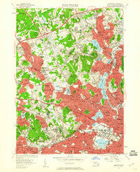 Lexington Massachusetts Historical topographic map, 1:24000 scale, 7.5 X 7.5 Minute, Year 1956