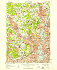Lexington Massachusetts Historical topographic map, 1:24000 scale, 7.5 X 7.5 Minute, Year 1956