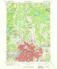 Lowell Massachusetts Historical topographic map, 1:24000 scale, 7.5 X 7.5 Minute, Year 1966