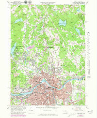 Lowell Massachusetts Historical topographic map, 1:24000 scale, 7.5 X 7.5 Minute, Year 1966