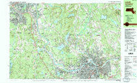 Lowell Massachusetts Historical topographic map, 1:25000 scale, 7.5 X 15 Minute, Year 1987