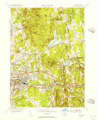 Ludlow Massachusetts Historical topographic map, 1:31680 scale, 7.5 X 7.5 Minute, Year 1954