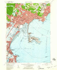 Lynn Massachusetts Historical topographic map, 1:24000 scale, 7.5 X 7.5 Minute, Year 1956