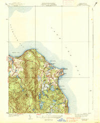 Manomet Massachusetts Historical topographic map, 1:31680 scale, 7.5 X 7.5 Minute, Year 1937