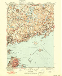 Marblehead North Massachusetts Historical topographic map, 1:31680 scale, 7.5 X 7.5 Minute, Year 1945