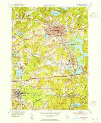 Marlboro Massachusetts Historical topographic map, 1:31680 scale, 7.5 X 7.5 Minute, Year 1953