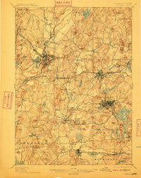 Marlboro Massachusetts Historical topographic map, 1:62500 scale, 15 X 15 Minute, Year 1898