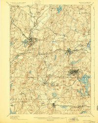 Marlboro Massachusetts Historical topographic map, 1:62500 scale, 15 X 15 Minute, Year 1898