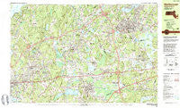 Marlborough Massachusetts Historical topographic map, 1:25000 scale, 7.5 X 15 Minute, Year 1983