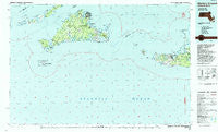 Martha's Vineyard Massachusetts Historical topographic map, 1:100000 scale, 30 X 60 Minute, Year 1986