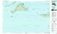 Martha's Vineyard Massachusetts Historical topographic map, 1:100000 scale, 30 X 60 Minute, Year 1994
