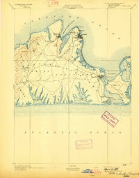 Marthas Vineyard Massachusetts Historical topographic map, 1:62500 scale, 15 X 15 Minute, Year 1894