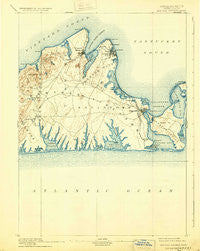 Marthas Vineyard Massachusetts Historical topographic map, 1:62500 scale, 15 X 15 Minute, Year 1894