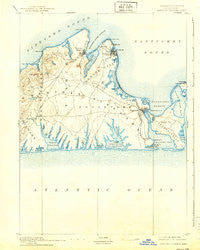 Marthas Vineyard Massachusetts Historical topographic map, 1:62500 scale, 15 X 15 Minute, Year 1894