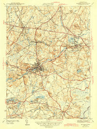 Maynard Massachusetts Historical topographic map, 1:31680 scale, 7.5 X 7.5 Minute, Year 1943