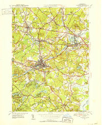 Maynard Massachusetts Historical topographic map, 1:31680 scale, 7.5 X 7.5 Minute, Year 1950