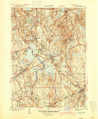 Medfield Massachusetts Historical topographic map, 1:31680 scale, 7.5 X 7.5 Minute, Year 1940