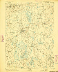 Middleboro Massachusetts Historical topographic map, 1:62500 scale, 15 X 15 Minute, Year 1893