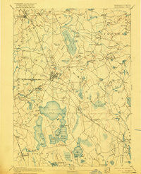 Middleboro Massachusetts Historical topographic map, 1:62500 scale, 15 X 15 Minute, Year 1893