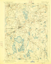 Middleboro Massachusetts Historical topographic map, 1:62500 scale, 15 X 15 Minute, Year 1893