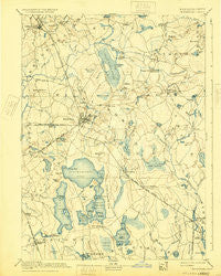 Middleboro Massachusetts Historical topographic map, 1:62500 scale, 15 X 15 Minute, Year 1893