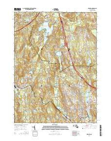 Milford Massachusetts Current topographic map, 1:24000 scale, 7.5 X 7.5 Minute, Year 2015