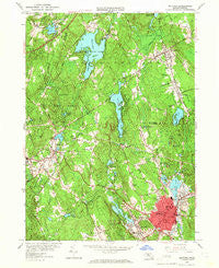 Milford Massachusetts Historical topographic map, 1:24000 scale, 7.5 X 7.5 Minute, Year 1953