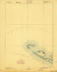 Muskeget Massachusetts Historical topographic map, 1:62500 scale, 15 X 15 Minute, Year 1889
