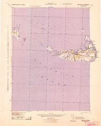 Nantucket Massachusetts Historical topographic map, 1:125000 scale, 30 X 30 Minute, Year 1942