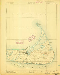 Nantucket Massachusetts Historical topographic map, 1:62500 scale, 15 X 15 Minute, Year 1893