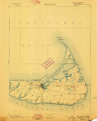 Nantucket Massachusetts Historical topographic map, 1:62500 scale, 15 X 15 Minute, Year 1893