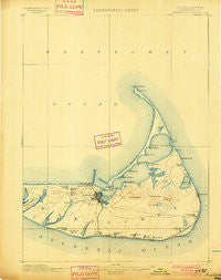 Nantucket Massachusetts Historical topographic map, 1:62500 scale, 15 X 15 Minute, Year 1901
