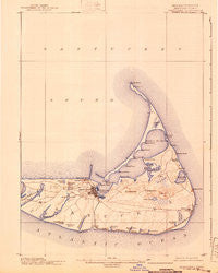 Nantucket Massachusetts Historical topographic map, 1:62500 scale, 15 X 15 Minute, Year 1901