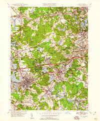 Natick Massachusetts Historical topographic map, 1:24000 scale, 7.5 X 7.5 Minute, Year 1950