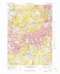 Natick Massachusetts Historical topographic map, 1:25000 scale, 7.5 X 7.5 Minute, Year 1970