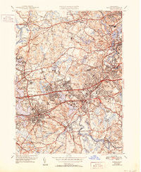 Natick Massachusetts Historical topographic map, 1:31680 scale, 7.5 X 7.5 Minute, Year 1943