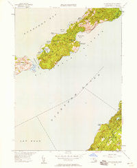 Naushon Island Massachusetts Historical topographic map, 1:24000 scale, 7.5 X 7.5 Minute, Year 1949