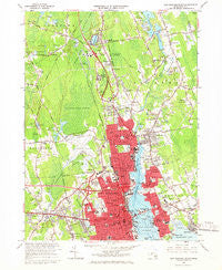 New Bedford North Massachusetts Historical topographic map, 1:24000 scale, 7.5 X 7.5 Minute, Year 1964