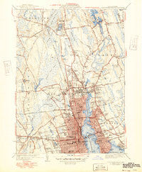 New Bedford North Massachusetts Historical topographic map, 1:31680 scale, 7.5 X 7.5 Minute, Year 1941
