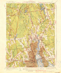 New Bedford North Massachusetts Historical topographic map, 1:31680 scale, 7.5 X 7.5 Minute, Year 1941