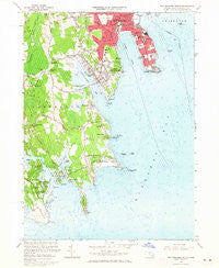 New Bedford South Massachusetts Historical topographic map, 1:24000 scale, 7.5 X 7.5 Minute, Year 1963