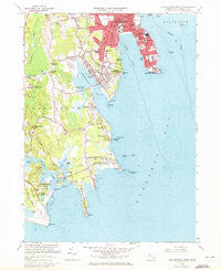 New Bedford South Massachusetts Historical topographic map, 1:24000 scale, 7.5 X 7.5 Minute, Year 1963