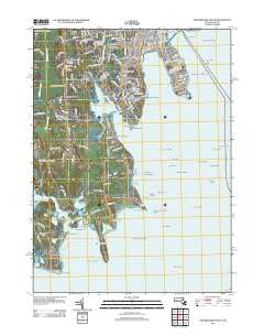 New Bedford South Massachusetts Historical topographic map, 1:24000 scale, 7.5 X 7.5 Minute, Year 2012