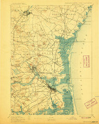 Newburyport New Hampshire Historical topographic map, 1:62500 scale, 15 X 15 Minute, Year 1894