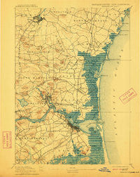Newburyport New Hampshire Historical topographic map, 1:62500 scale, 15 X 15 Minute, Year 1894